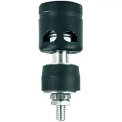 Connection terminal, 16 mm, black, 10 A, M4 threaded bolt, nickel-plated, 100025683