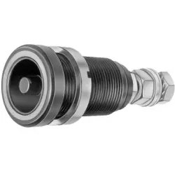 6 mm panel plug, threaded bolt, mounting Ø 18.5 mm, red, 14.0004-22