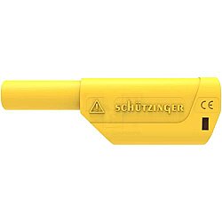 4 mm plug, screw connection, 2.5 mm², CAT II, yellow, SFK 8500 S NI / AS / GE
