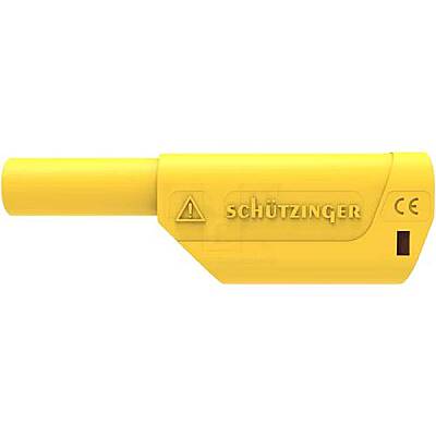 4 mm plug, screw connection, 2.5 mm², CAT II, yellow, SFK 8500 S NI / AS / GE - 1