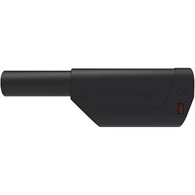 4 mm plug, screw connection, 2.5 mm², CAT II, black, SFK 8500 S NI / AS / SW - 1