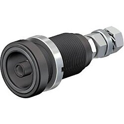 6 mm panel plug, threaded bolt, 25 mm², mounting Ø 18.5 mm, yellow/green, 14.0034-20