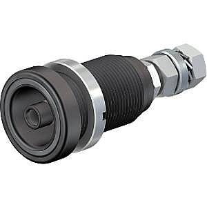 6 mm panel plug, threaded bolt, 25 mm², mounting Ø 18.5 mm, yellow/green, 14.0034-20 - 1