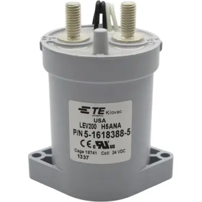 High voltage contactor, 500 A, 900 VDC, 1 Form X, coil 24 VDC, bolt connection, 6-1618388-7 - 1