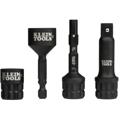 3/8 inch impact socket adapter kit, 4 pieces, L 23 mm, 65KADPM - 1