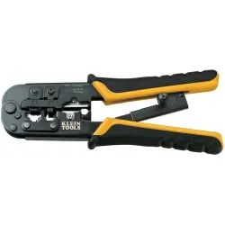 Crimping and stripping pliers for modular connectors RJ22, RJ11/12, RJ45 and STP/UTP, 0.08-0.34 mm², AWG 28-22, Klein Tools VDV226011SEN
