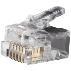 Plug, RJ12, 6 pole, 6P6C, cable assembly, VDV826600, package with 25 pieces