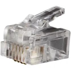 Plug, RJ11, 6 pole, 6P4C, cable assembly, VDV826601, package with 25 pieces