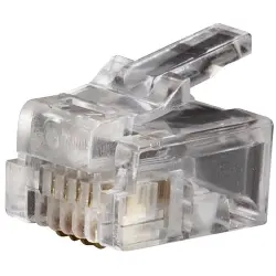 Plug, RJ11, 6 pole, 6P4C, cable assembly, VDV826671, package with 500 pieces