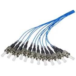 Fiber pigtail, ST to open end, 2 m, OM3, multimode 50/125 µm, O3603.2