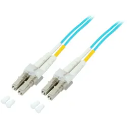 Duplex-jumper, LC to LC, 2 m, OM3, multimode 50/125 µm, O0312.2