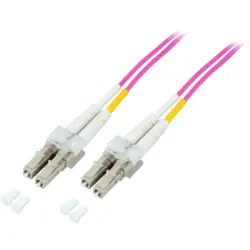 Duplex-jumper, LC to LC, 0.5 m, OM4, multimode 50/125 µm, O0319.0,5