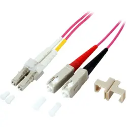 Duplex-jumper, LC to SC, 2 m, OM4, multimode 50/125 µm, O0323.2