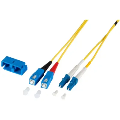 Duplex-jumper, LC to SC, 2 m, OS2, singlemode 9/125 µm, O0360.2 - 1
