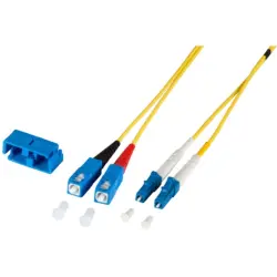 Duplex-jumper, LC to SC, 5 m, OS2, singlemode 9/125 µm, O0360.5