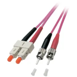Duplex-jumper, SC to ST, 5 m, OM4, multimode 50/125 µm, O0347.5