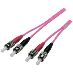 Duplex-jumper, ST to ST, 1 m, OM4, multimode 50/125 µm, O0348.1