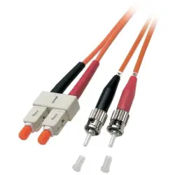 Duplex-jumper, SC to ST, 10 m, OM2, multimode 50/125 µm, O6353.10