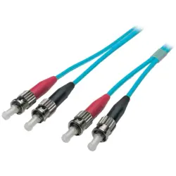 Duplex-jumper, ST to ST, 5 m, OM3, multimode 50/125 µm, O7013.5