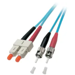 Duplex-jumper, SC to ST, 2 m, OM3, multimode 50/125 µm, O7353.2