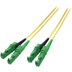 Duplex-jumper, E2000 to E2000, 2 m, OS2, singlemode 9/125 µm, O0933.2