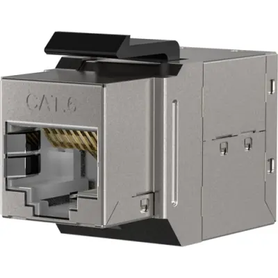 Modular adapter, RJ45 socket to RJ45 socket, straight, Cat 6, 37486.1 - 1