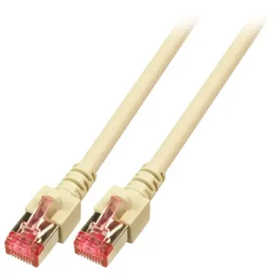 Patch cable, RJ45 plug, straight to RJ45 plug, straight, Cat 6, S/FTP, LSZH, 0.25 m, gray, K5510.0,25 - 1