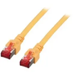 Patch cable, RJ45 plug, straight to RJ45 plug, straight, Cat 6, S/FTP, LSZH, 15 m, yellow, K5511.15