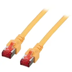 Patch cable, RJ45 plug, straight to RJ45 plug, straight, Cat 6, S/FTP, LSZH, 3 m, yellow, K5511.3