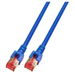 Patch cable, RJ45 plug, straight to RJ45 plug, straight, Cat 6, S/FTP, LSZH, 0.25 m, blue, K5513.0,25