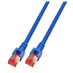 Patch cable, RJ45 plug, straight to RJ45 plug, straight, Cat 6, S/FTP, LSZH, 5 m, blue, K5513.5