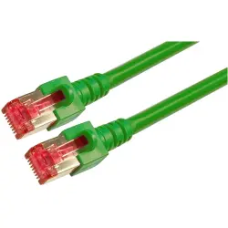 Patch cable, RJ45 plug, straight to RJ45 plug, straight, Cat 6, S/FTP, LSZH, 1 m, green, K5514.1