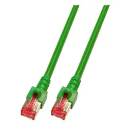 Patch cable, RJ45 plug, straight to RJ45 plug, straight, Cat 6, S/FTP, LSZH, 1.5 m, green, K5514.1,5