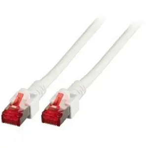 Patch cable, RJ45 plug, straight to RJ45 plug, straight, Cat 6, S/FTP, LSZH, 15 m, white, K5518.15 - 1