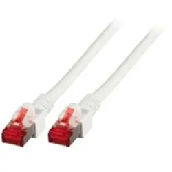 Patch cable, RJ45 plug, straight to RJ45 plug, straight, Cat 6, S/FTP, LSZH, 15 m, white, K5518.15