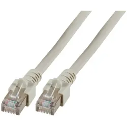 Patch cable, RJ45 plug, straight to RJ45 plug, straight, Cat 5e, SF/UTP, PVC, 0.25 m, gray, K5455.0,25