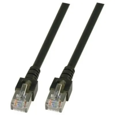 Patch cable, RJ45 plug, straight to RJ45 plug, straight, Cat 5e, SF/UTP, PVC, 25 m, black, K5456.25 - 1