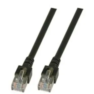 Patch cable, RJ45 plug, straight to RJ45 plug, straight, Cat 5e, SF/UTP, PVC, 30 m, black, K5456.30 - 1