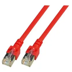 Patch cable, RJ45 plug, straight to RJ45 plug, straight, Cat 5e, SF/UTP, PVC, 3 m, red, K5458.3