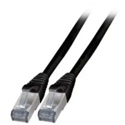 Patch cable, RJ45 plug, straight to RJ45 plug, straight, Cat 6A, S/FTP, LSZH, 5 m, black, K5538SW.5