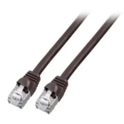 Patch cable, RJ45 plug, straight to RJ45 plug, straight, Cat 6, S/FTP, LSZH, 1 m, black, K2460.1