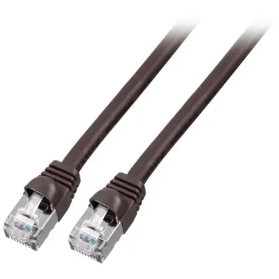 Patch cable, RJ45 plug, straight to RJ45 plug, straight, Cat 6, S/FTP, LSZH, 3 m, black, K2460.3 - 1