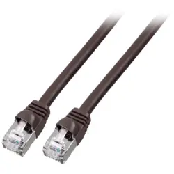 Patch cable, RJ45 plug, straight to RJ45 plug, straight, Cat 6, S/FTP, LSZH, 3 m, black, K2460.3