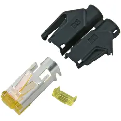 Plug, RJ45, 8 pole, 8P8C, Cat 6A, IDC connection, H7642.4-100, package with 100 pieces
