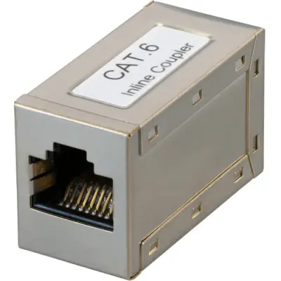 Modular adapter, RJ45 socket to RJ45 socket, straight, Cat 6, 37489.1 - 1
