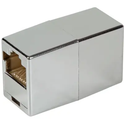 Modular adapter, RJ45 plug to RJ45 socket, straight, 37507.1 - 1