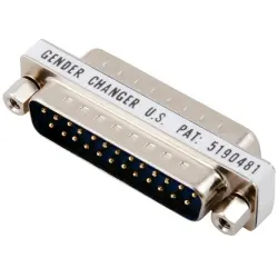 Connector, D-Sub plug, 25 pole to D-Sub socket, 25 pole, straight, EB414MF