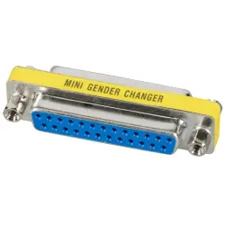 Gender changer, D-Sub socket, 25 pole to D-Sub socket, 25 pole, straight, EB415