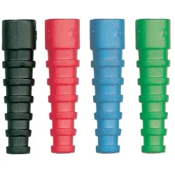 Cable grommet, cable Ø 6.5 mm, RG-59, RG-62, rubber, black, 52529.1