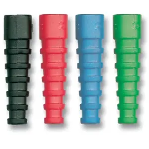 Cable grommet, cable Ø 2.8 mm, RG-174, rubber, red, 52537.1 - 1